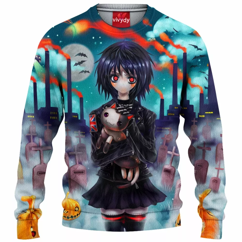 Anime Girl Knitted Sweater