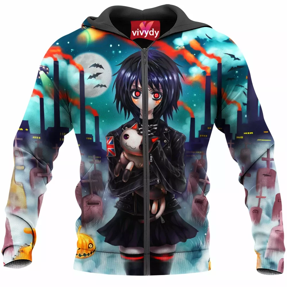 Anime Girl Zip Hoodie