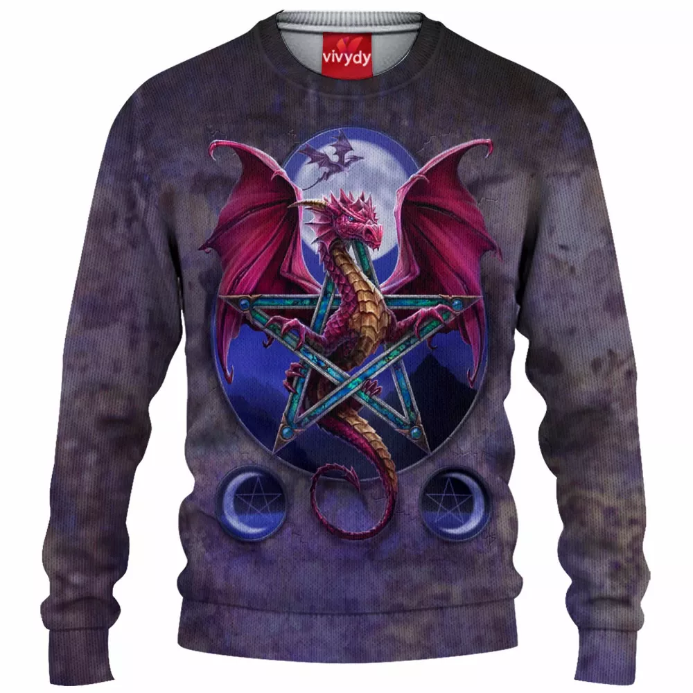 Lunar Magic Dragon Knitted Sweater