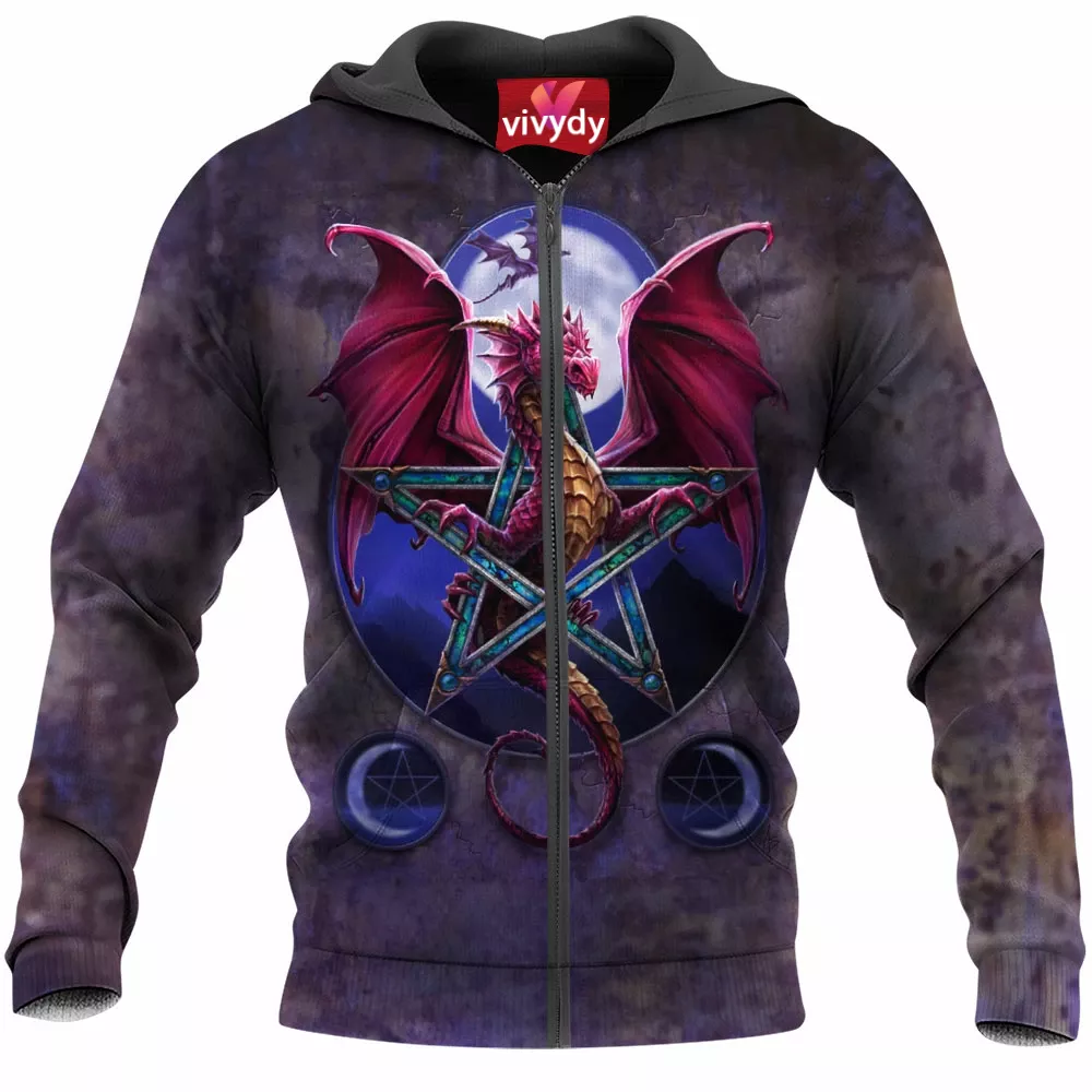 Lunar Magic Dragon Zip Hoodie