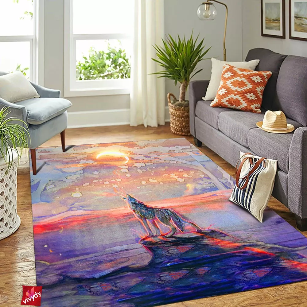 Wolf Rectangle Rug