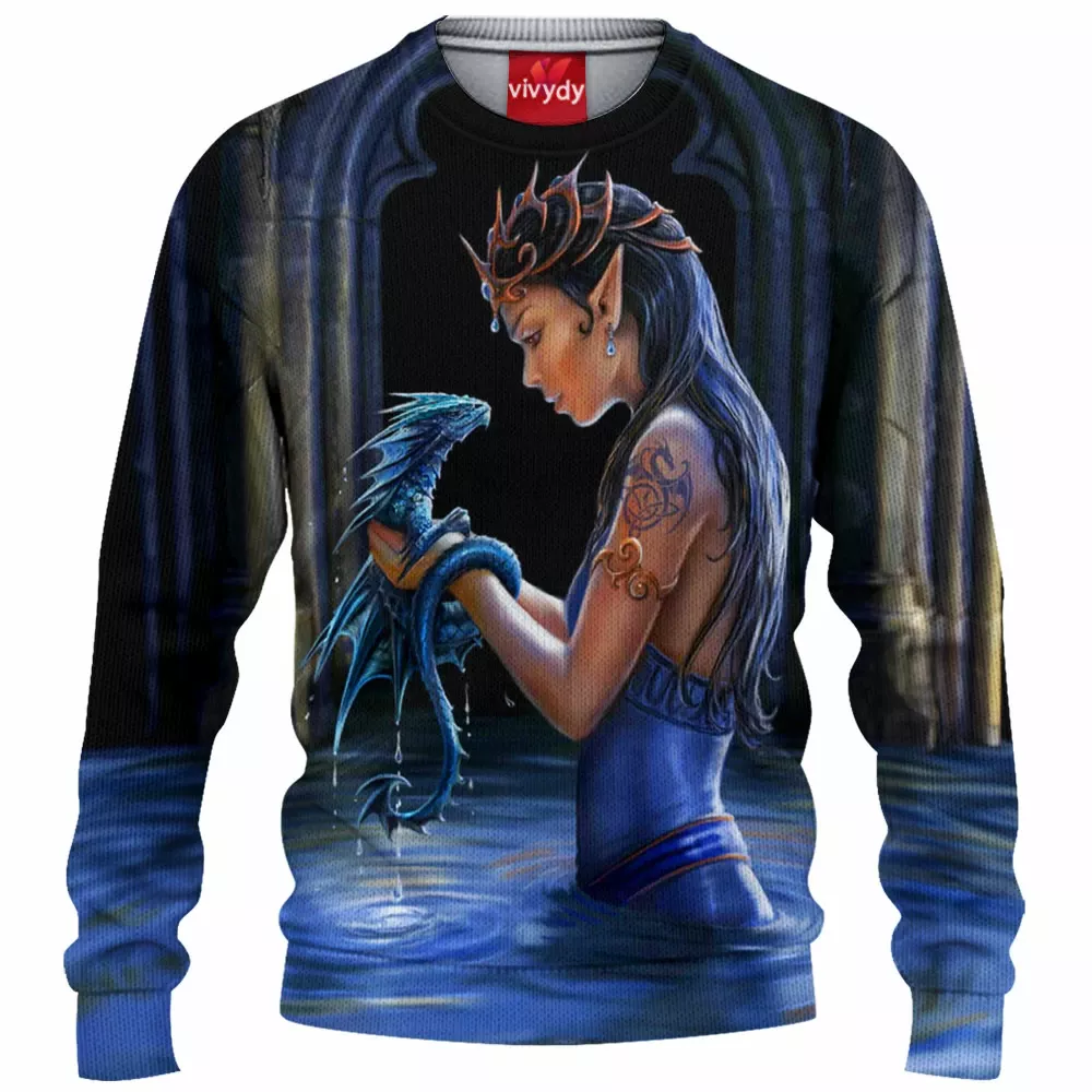 Water Dragon Knitted Sweater