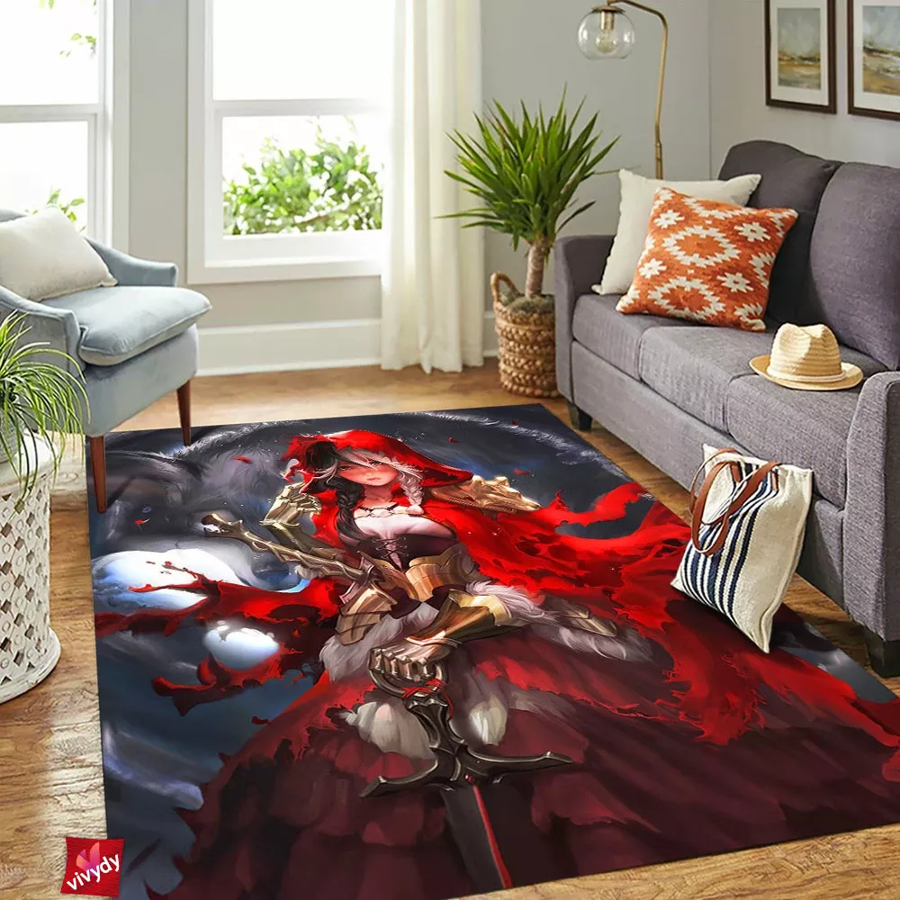 Red Hood Rectangle Rug