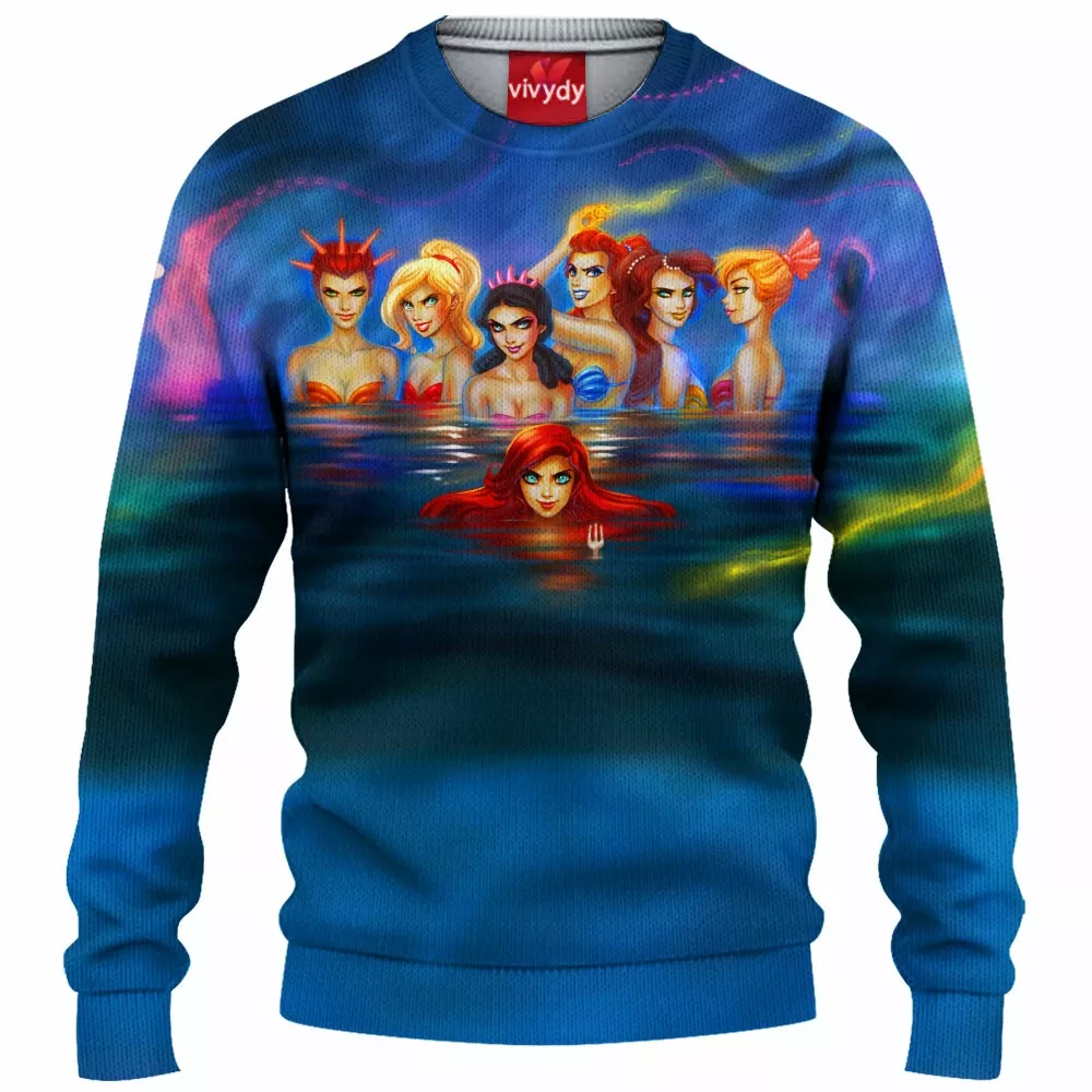 Animated Mermaids Knitted Sweater