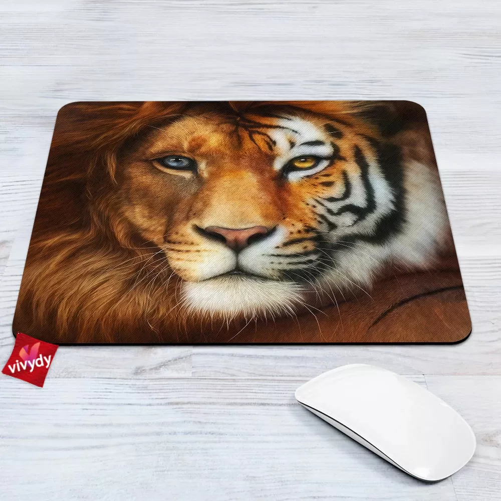 Lion And Tiger Mouse Pad