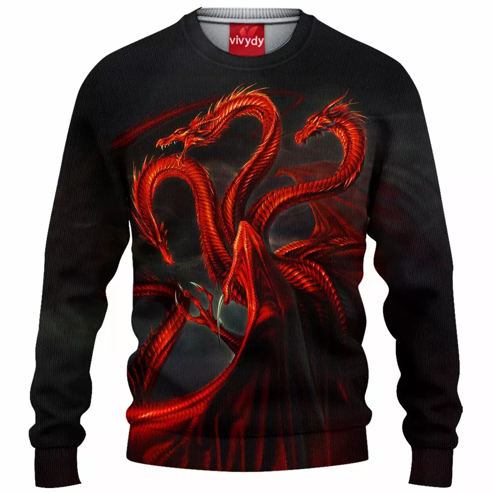 Fire And Blood Dragon Knitted Sweater