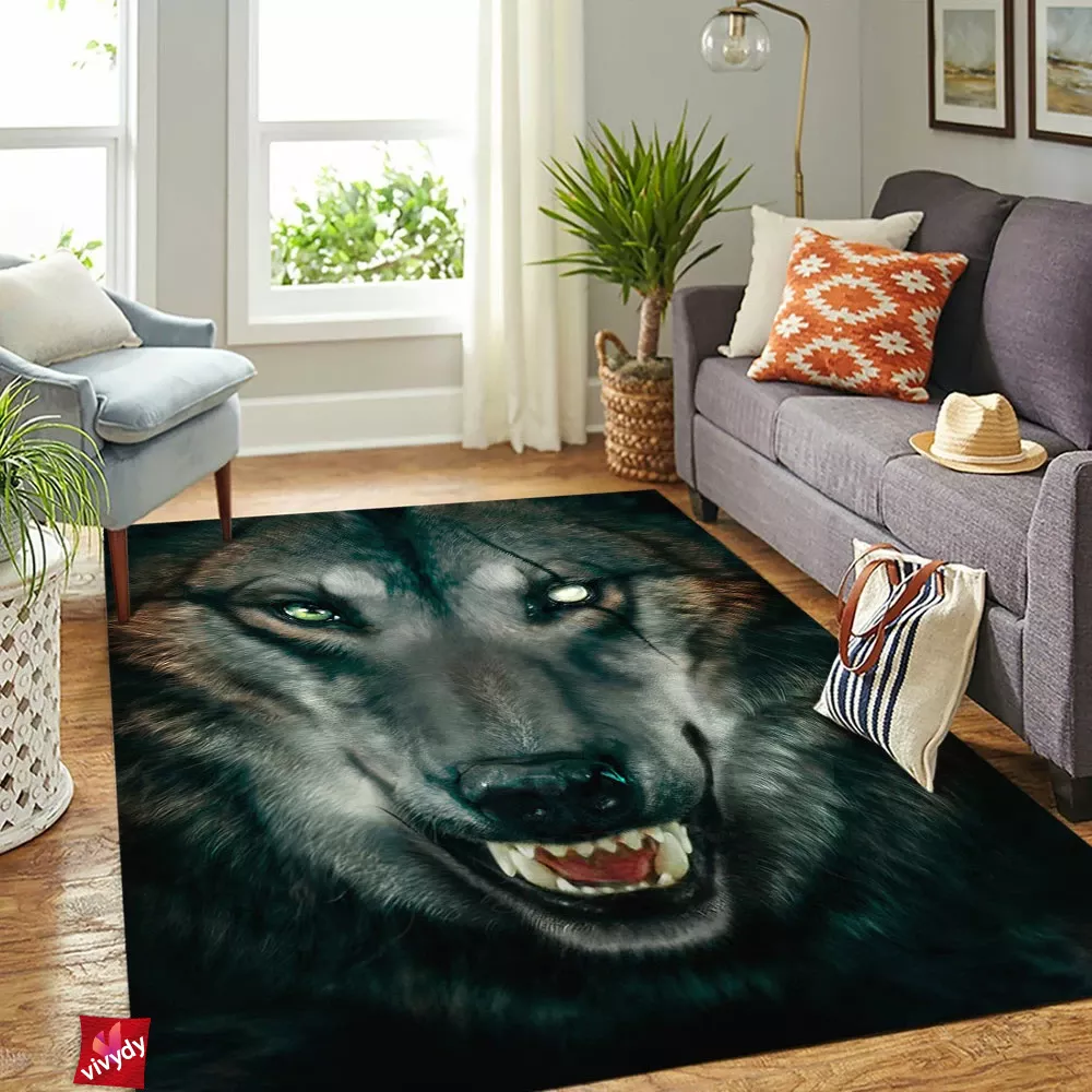 Hunger Wolf Rectangle Rug