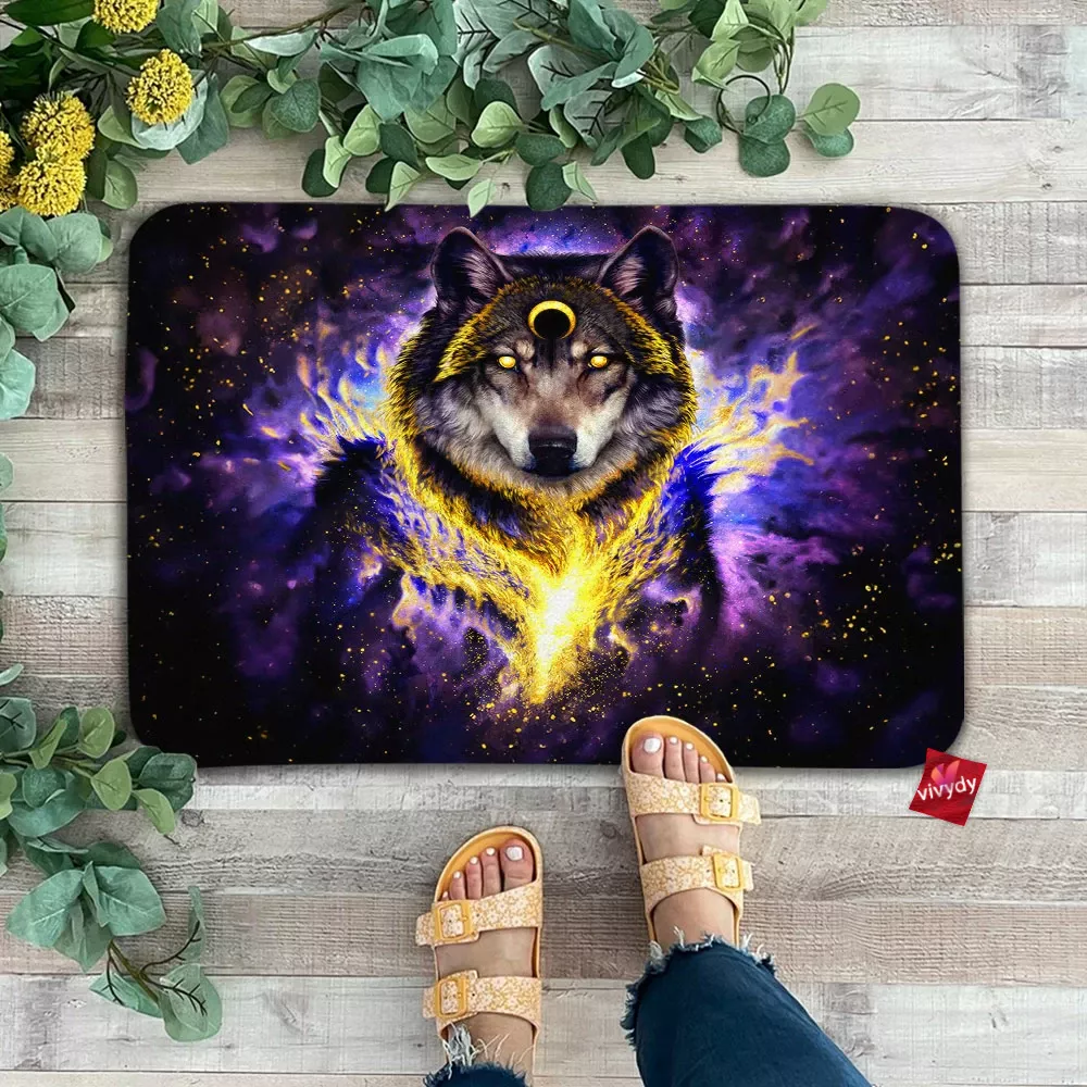 Galaxy Wolf Doormat