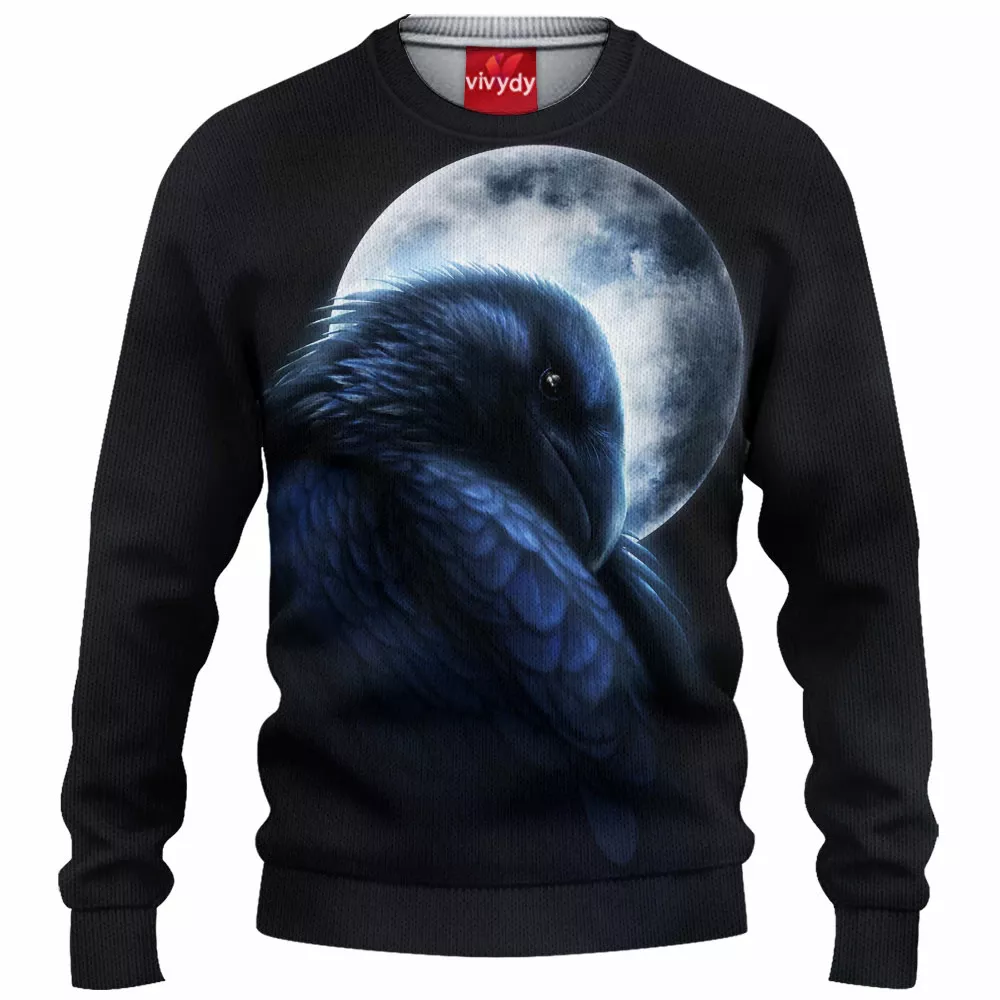 Moon Raven Comic Knitted Sweater