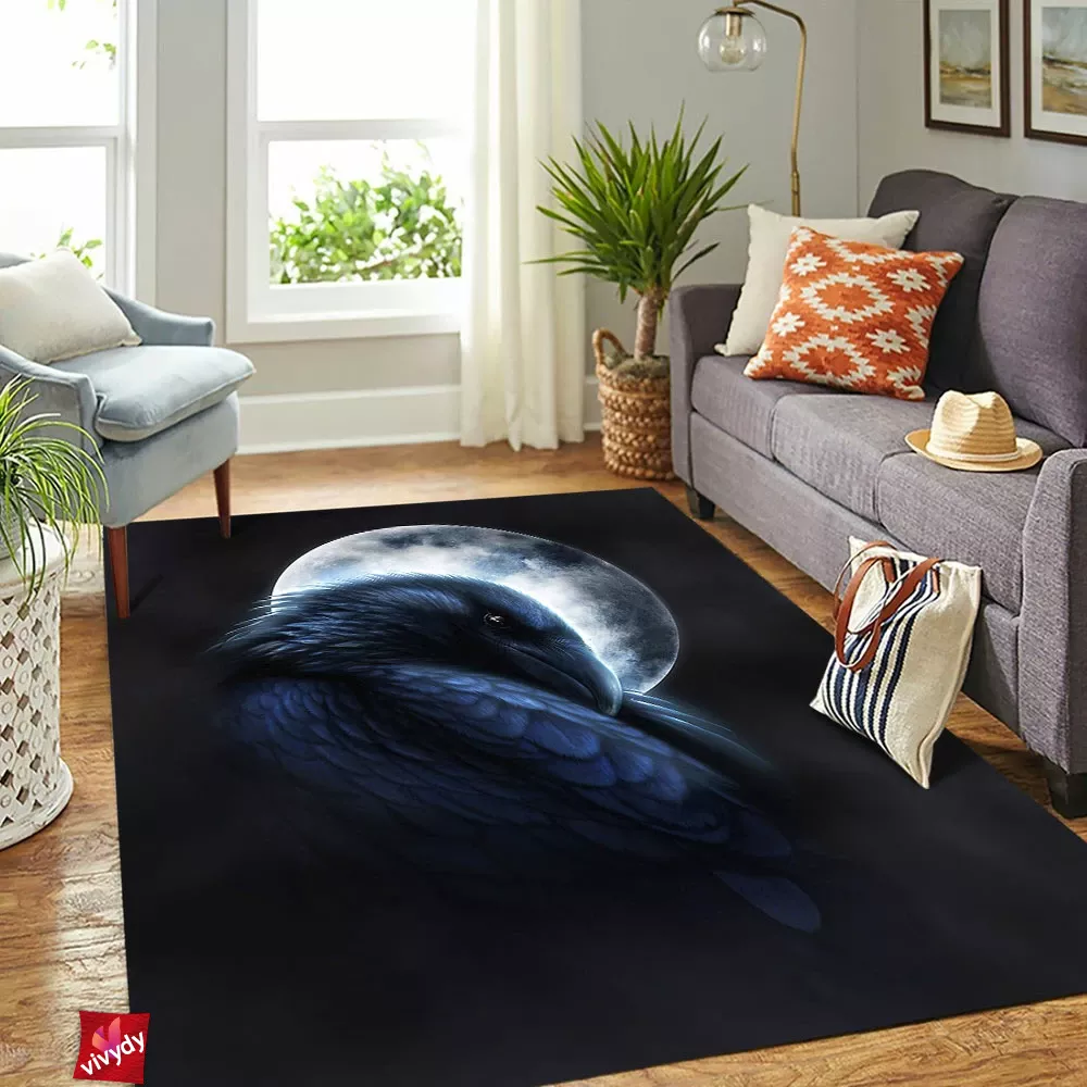 Moon Raven Comic Rectangle Rug