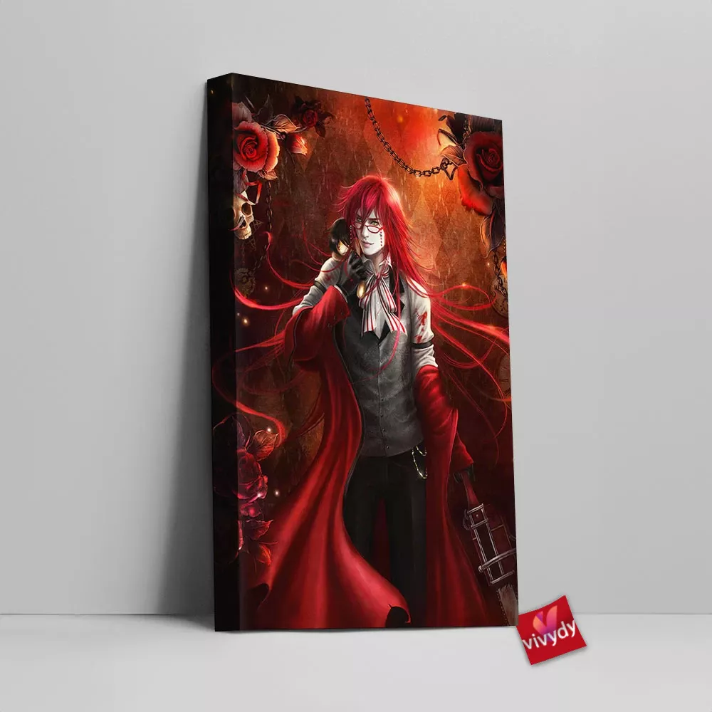 Black Butler Grell Sutcliff Canvas Wall Art