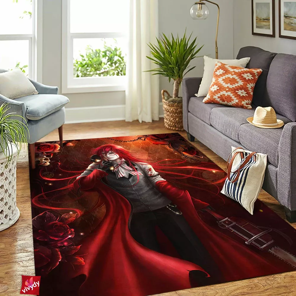 Black Butler Grell Sutcliff Rectangle Rug