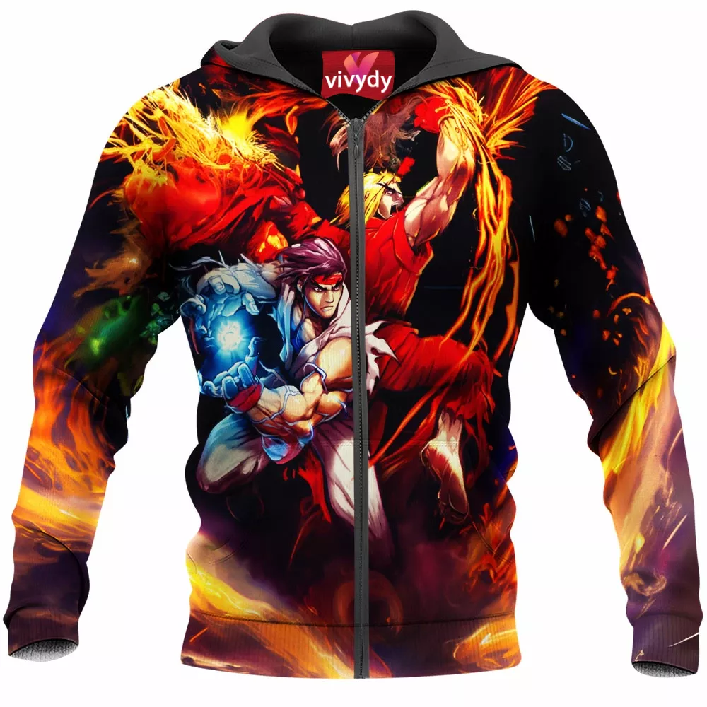 Hadoken Shoryuken Zip Hoodie