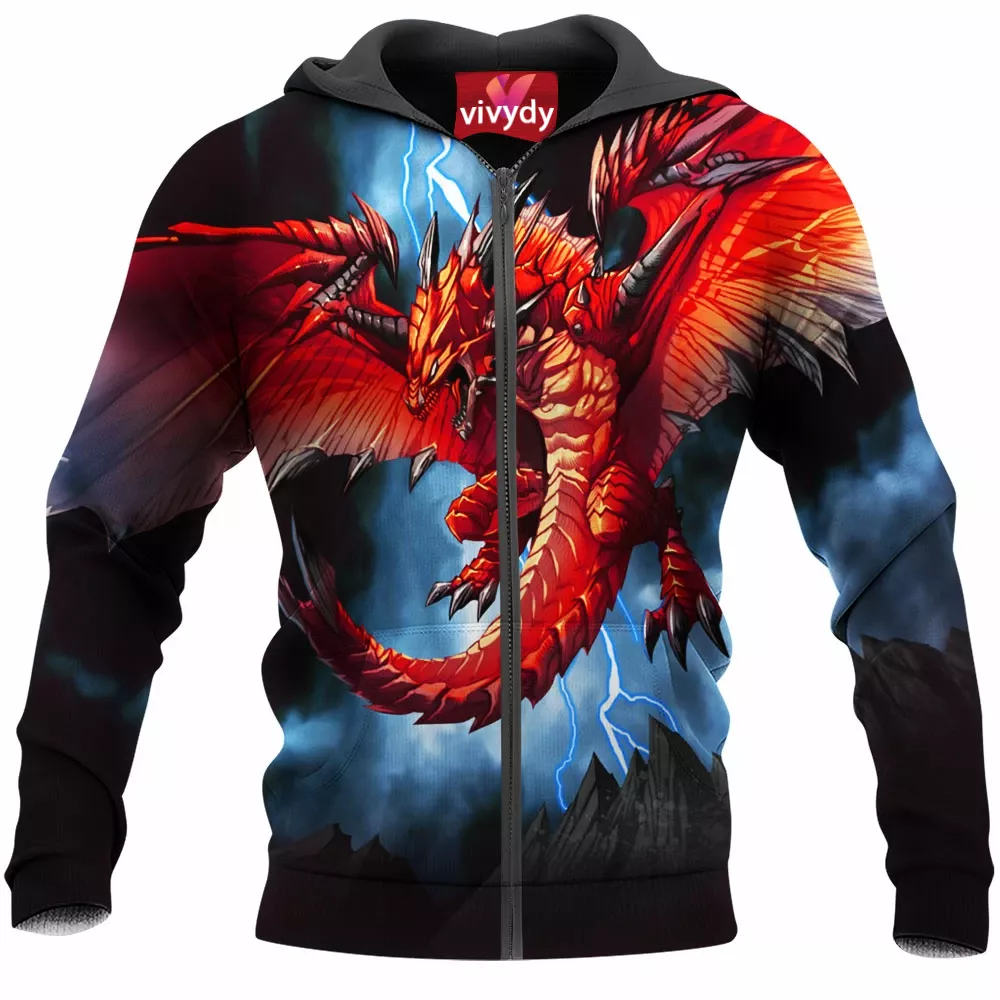 Red Dragon Zip Hoodie