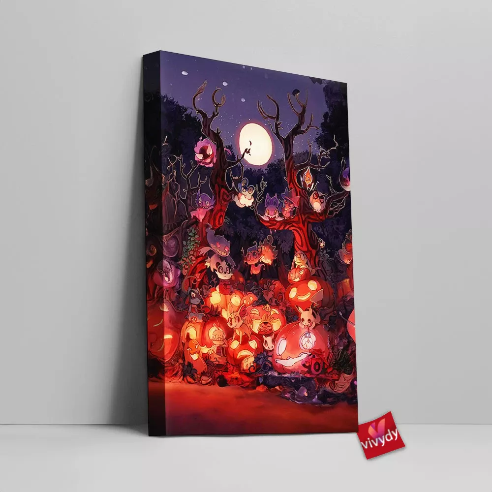 Halloween Pokemon Canvas Wall Art