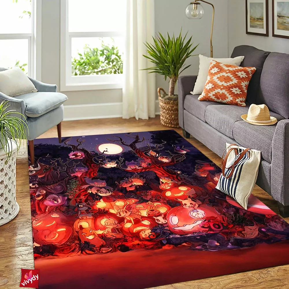 Halloween Pokemon Rectangle Rug