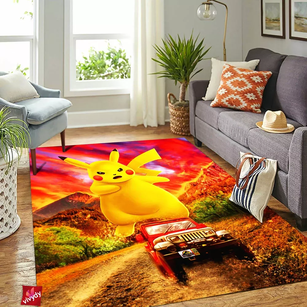 Pikachu Jurassic Rectangle Rug