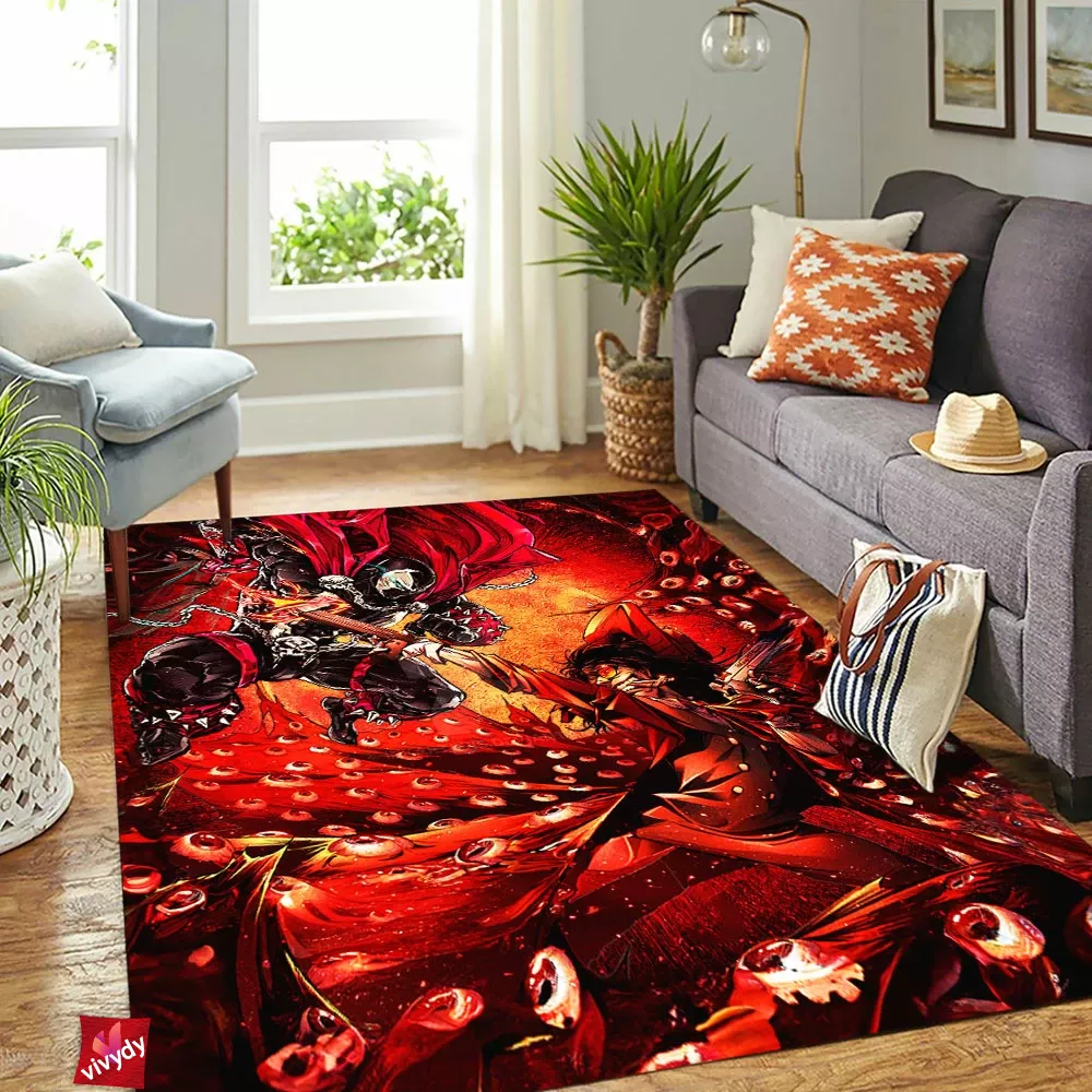 Spawn Vs Alucard Hellsing Rectangle Rug