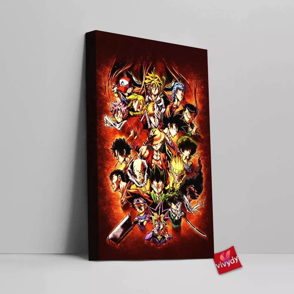 Anime Heros Canvas Wall Art