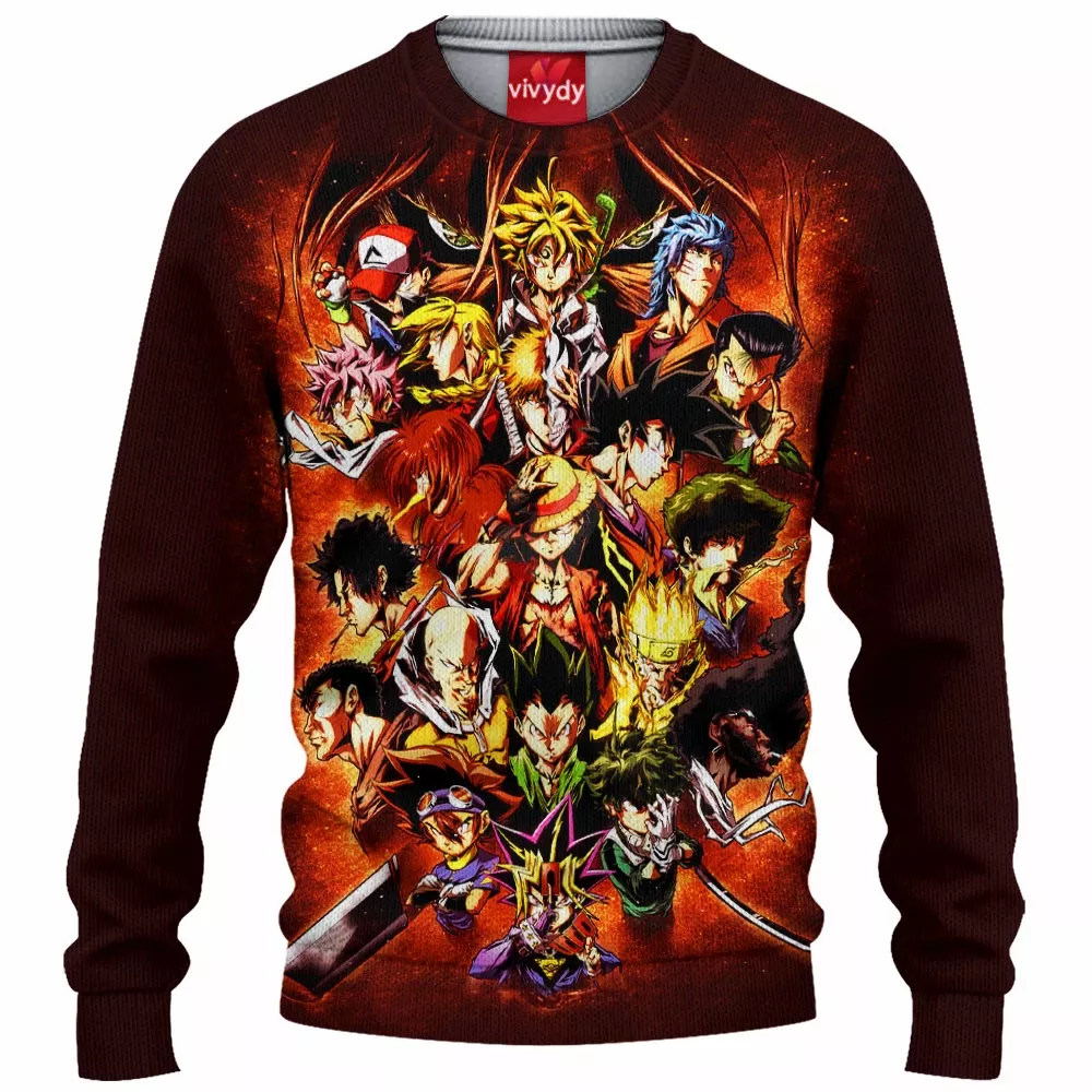 Anime Heros Knitted Sweater