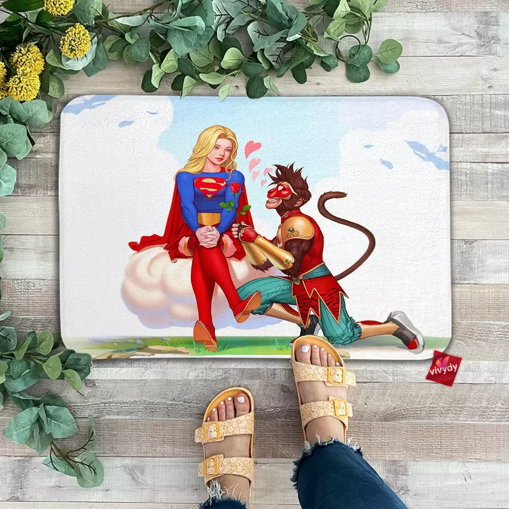 Monkey King And Supergirl Doormat