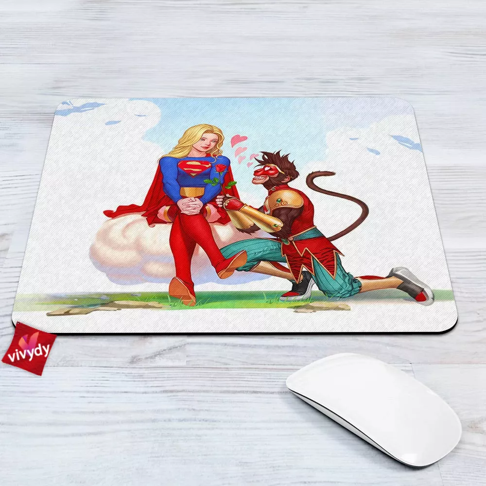 Monkey King And Supergirl Mouse Pad