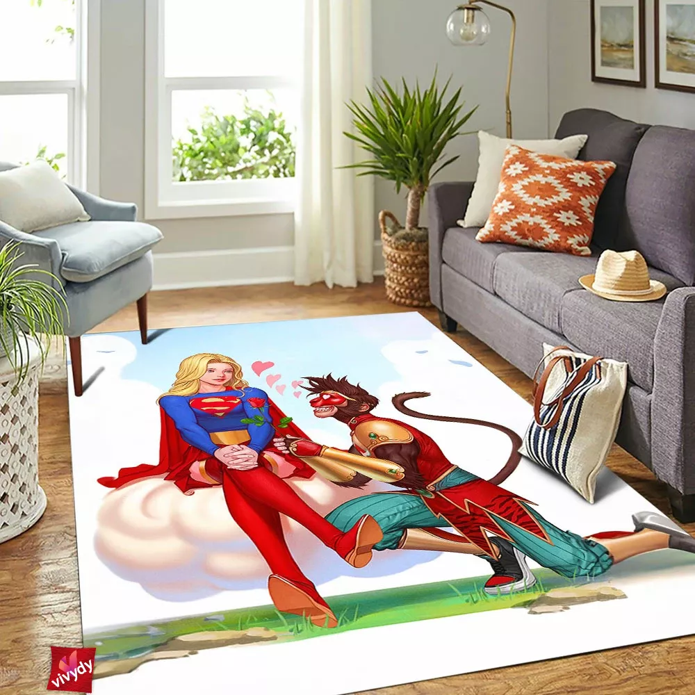 Monkey King And Supergirl Rectangle Rug