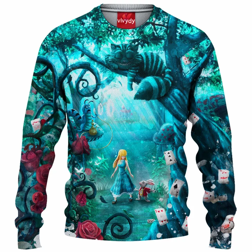 Alice In Wonderland Knitted Sweater