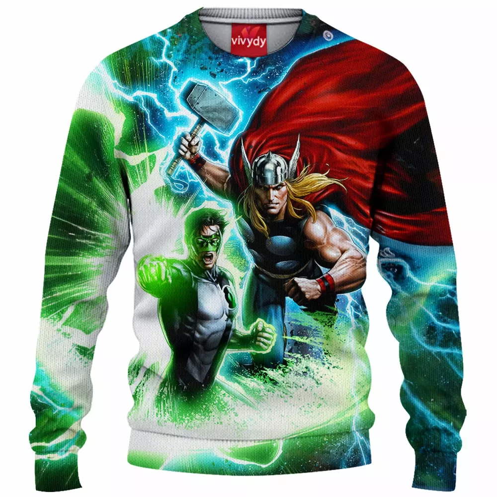 Thor Green Lantern Knitted Sweater