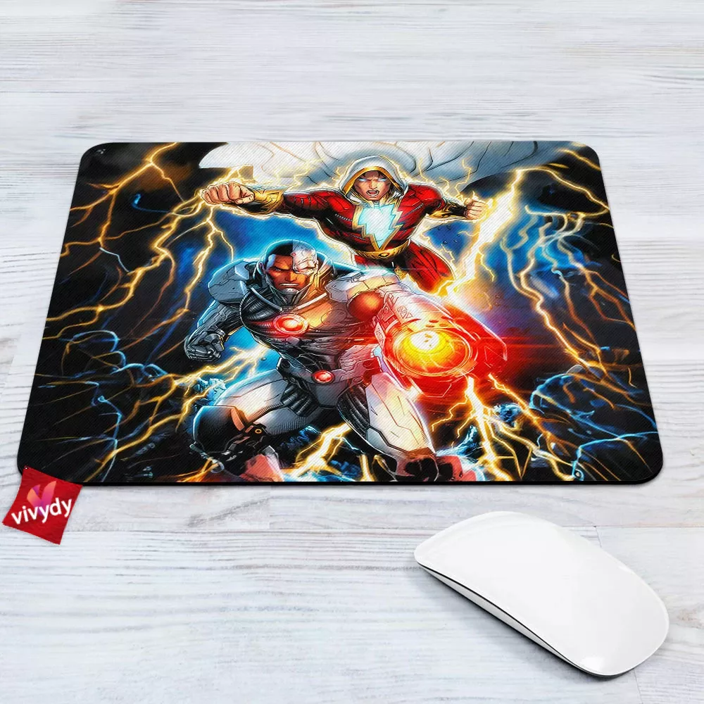 Cyborg And Shazam Mouse Pad