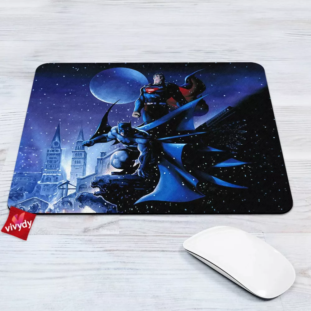 Batman And Superman Mouse Pad