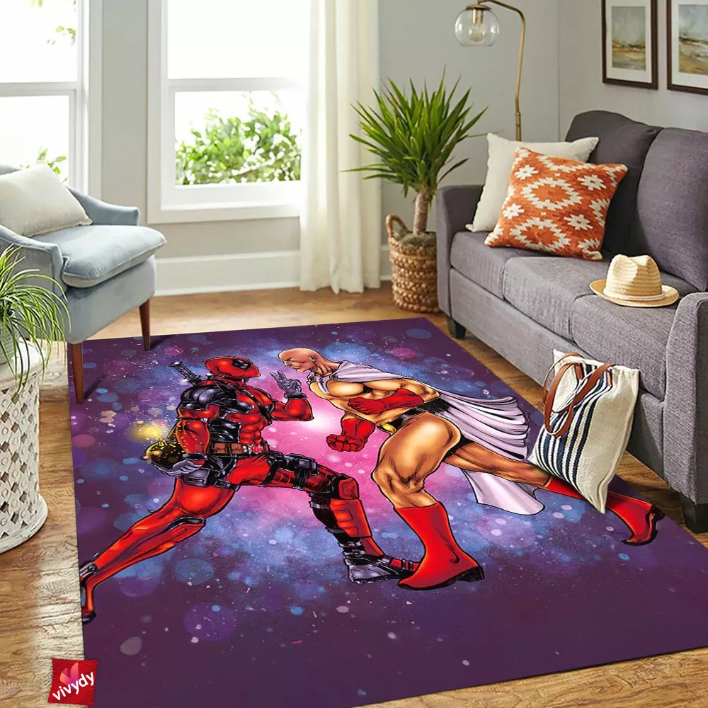 Deadpool Vs Saitama Rectangle Rug