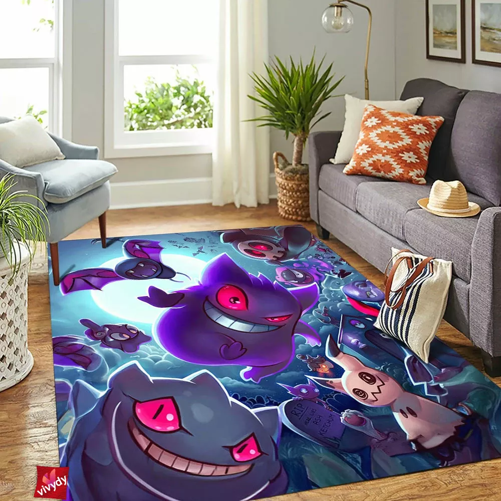 Happy Halloween Pokemon Rectangle Rug