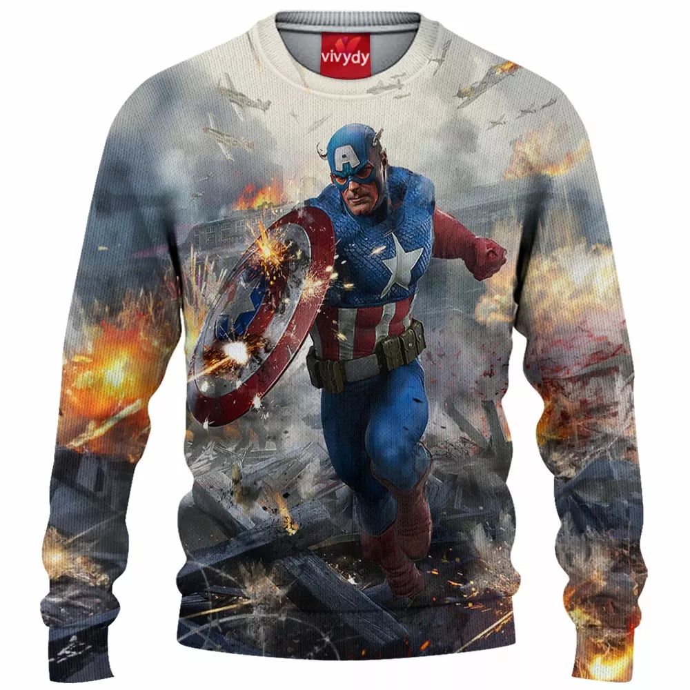 Captain America Knitted Sweater