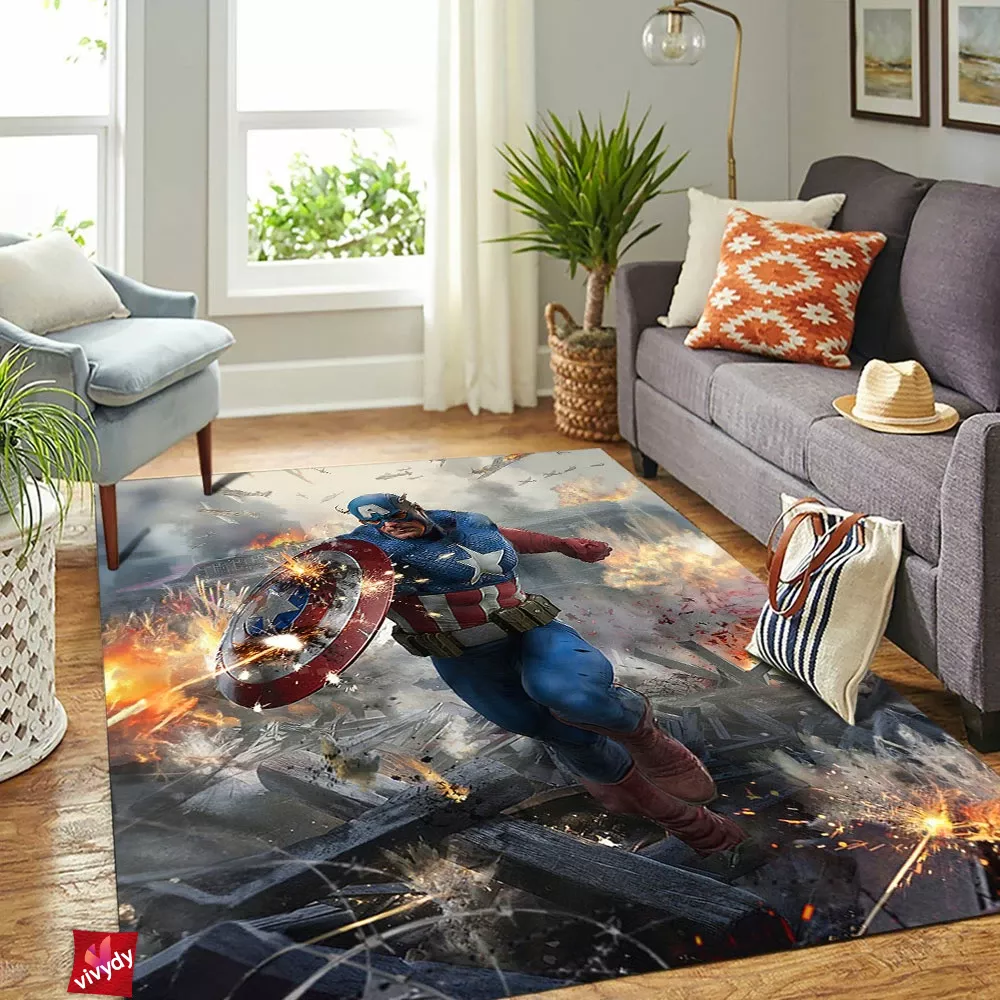 Captain America Rectangle Rug