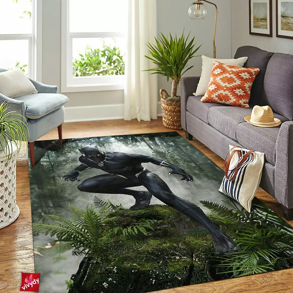 Black Panther Rectangle Rug