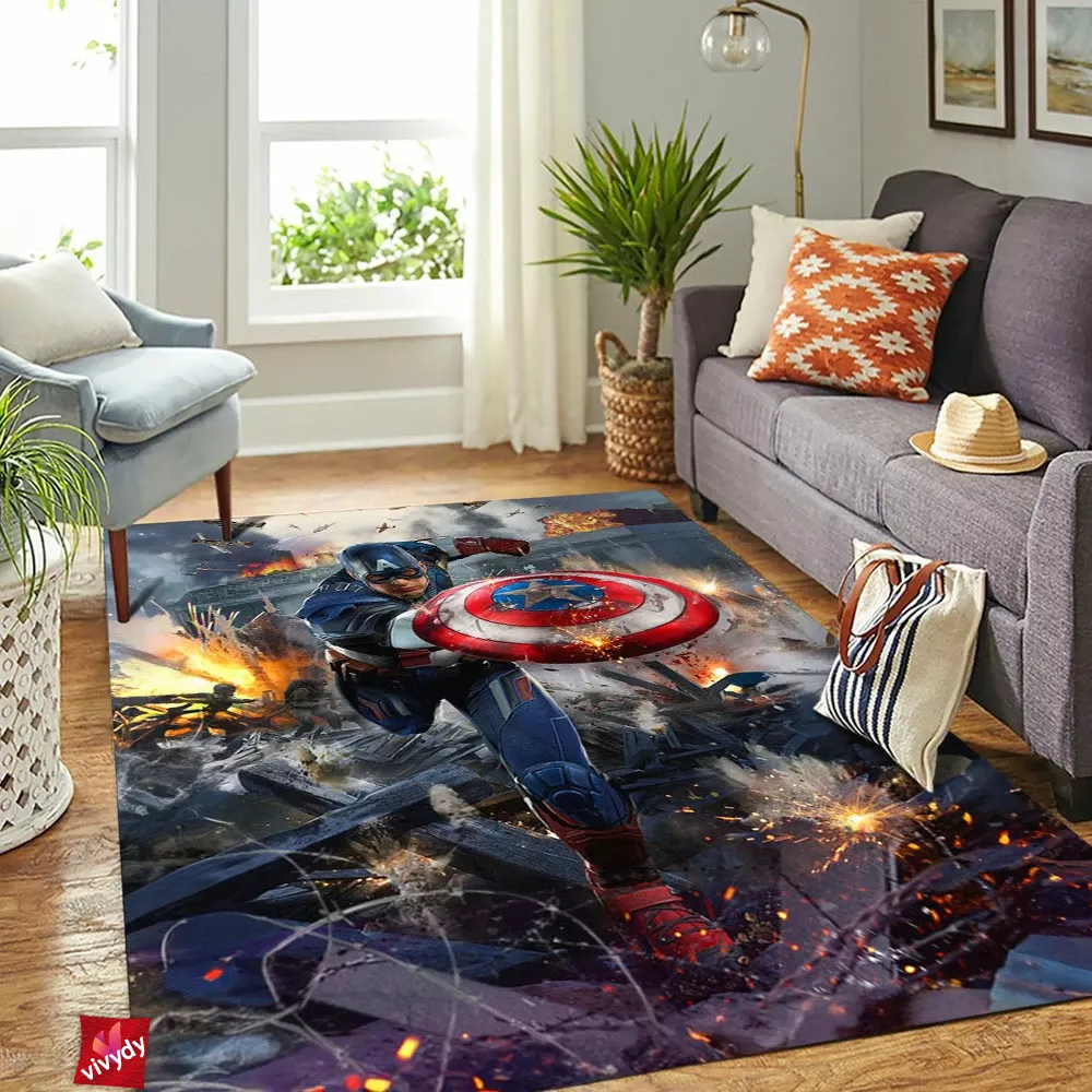 Captain America Rectangle Rug