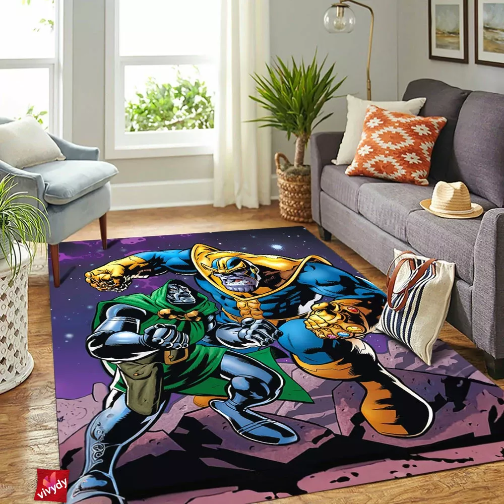 Doctor Doom vs Thanos Rectangle Rug