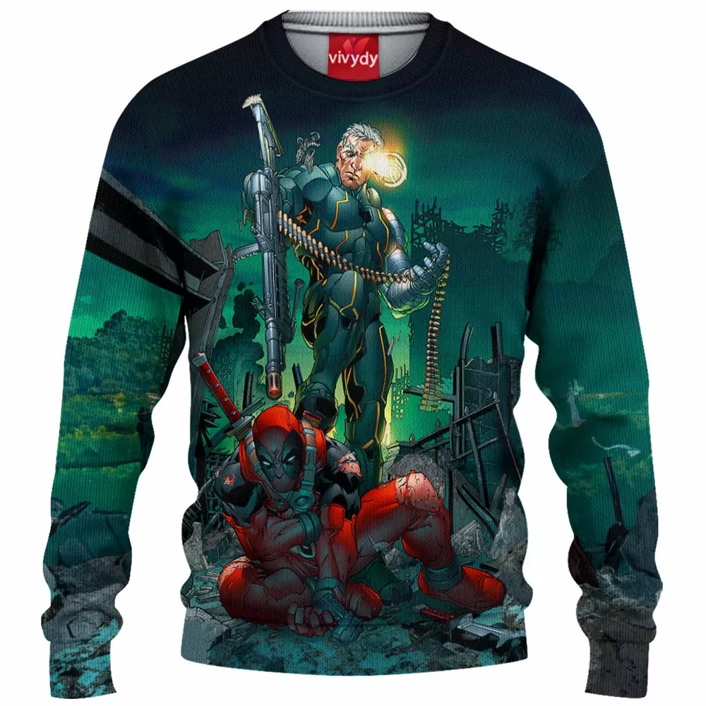 Cable vs Deadpool Knitted Sweater