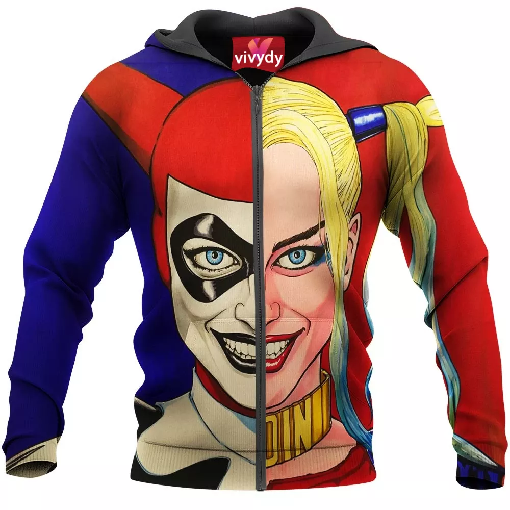 Harley Quinn Zip Hoodie