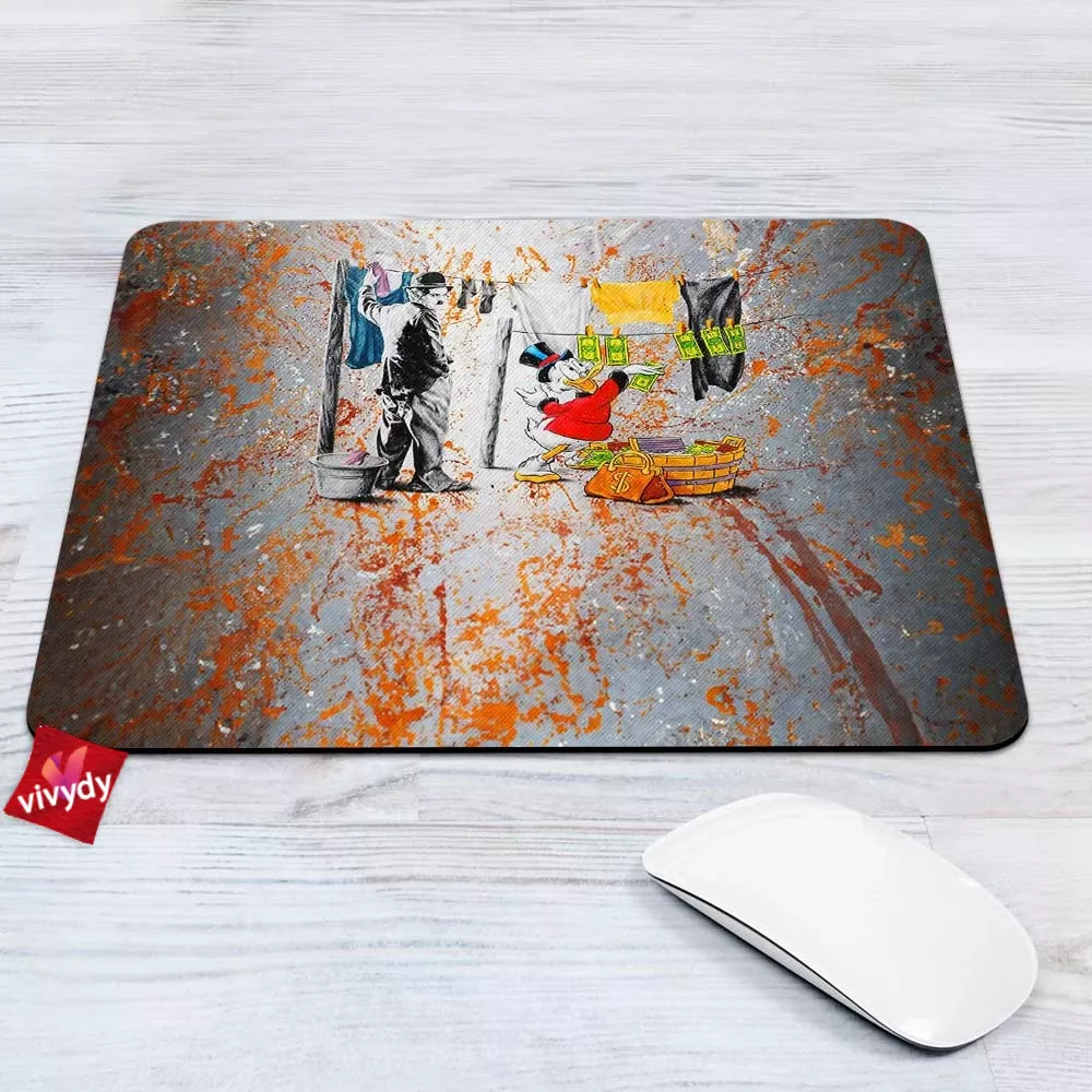 Charlie Chaplin McDuck Scrooge Mouse Pad