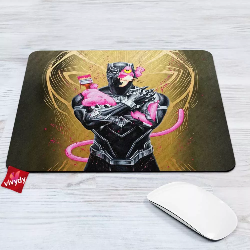 Pink Panther Black Panther Mouse Pad