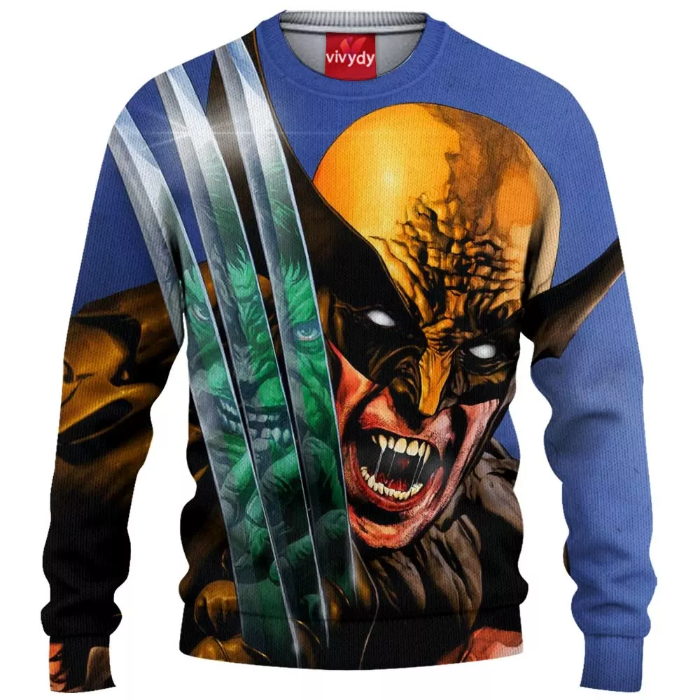 Hulk Wolverine Knitted Sweater