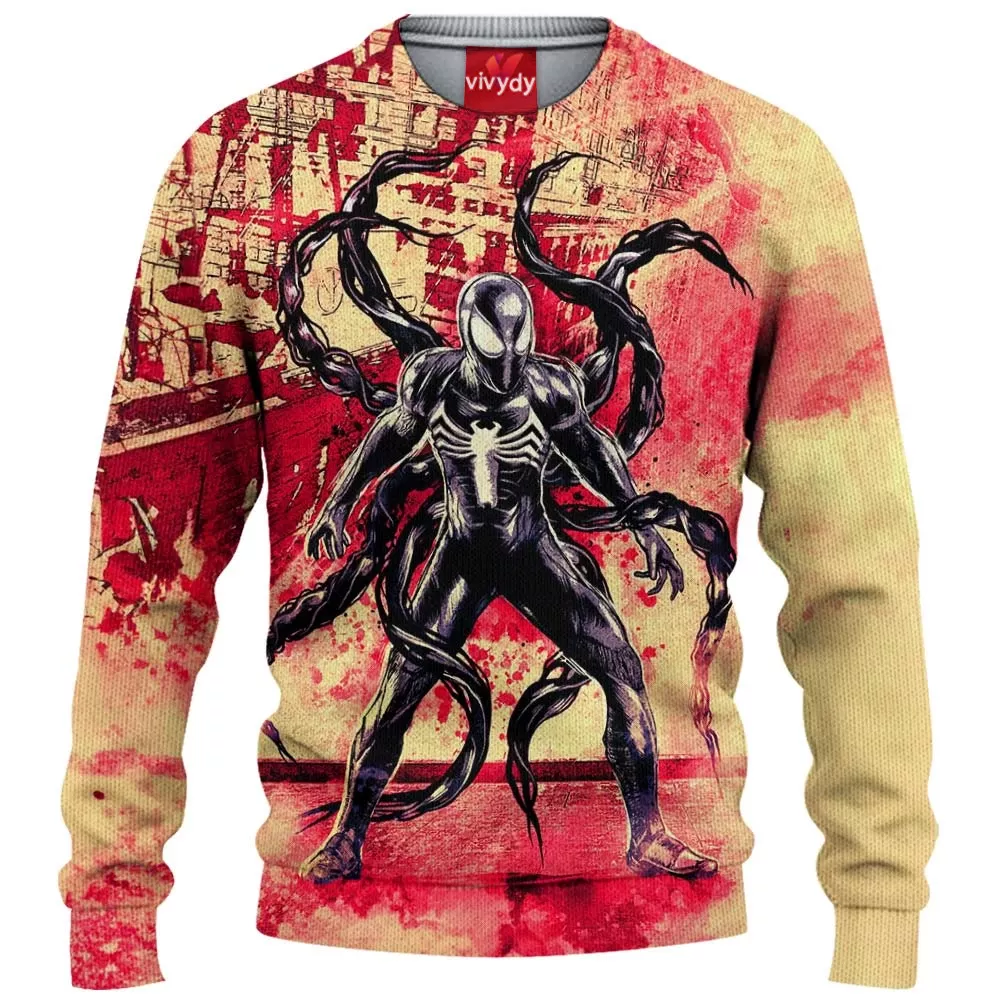 SpiderMan Black Suit Knitted Sweater