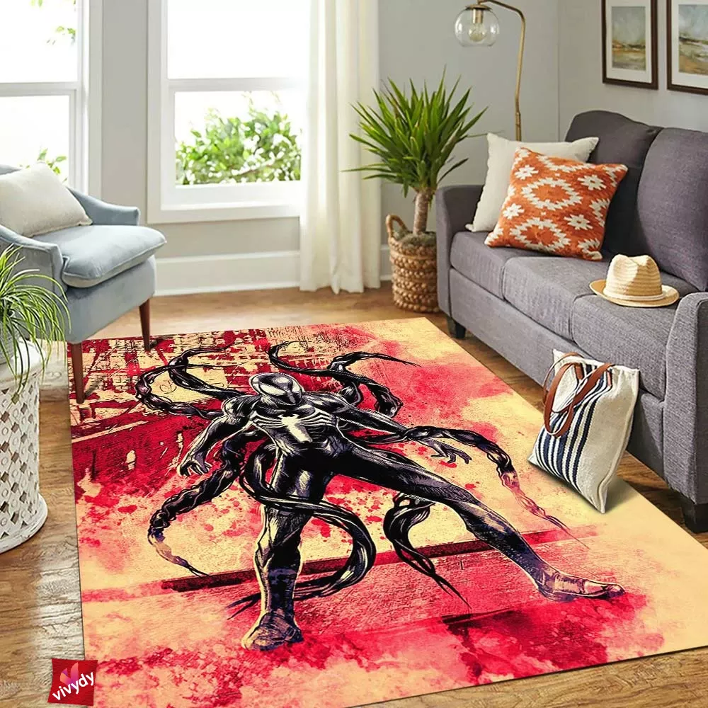 SpiderMan Black Suit Rectangle Rug